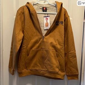 Quiksilver Tan Sherpa Lined Hoodie